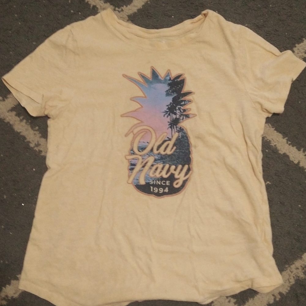Old navy shirt small yellow shirt